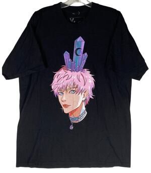 Machine Gun Kelly Crystals Anime Mainstream Sellout Tour 2022 Black Shirt Men XL
